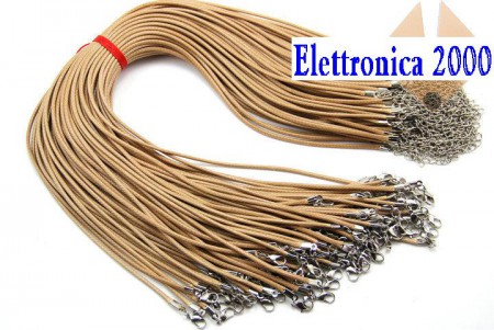 CORDONCINO DI CUOIO PER COLLANE,MONILI,PENDENTI 45 CM COLORI ROSSO  codice 2109